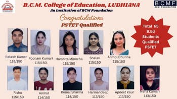 BCM College Celebrates 65 PSTET Achievers