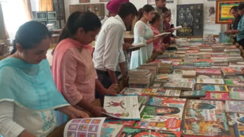 organised a book exhibition