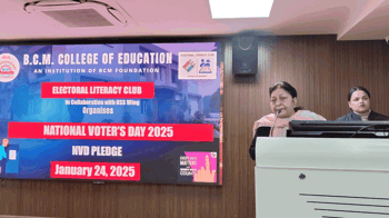 NVD Pledge administration at college campus on Jan. 24, 2025