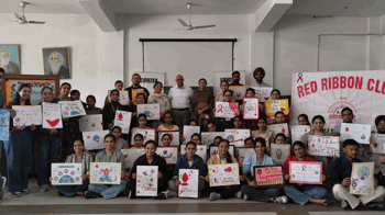 Organised Poster Making & Slogan Writing on the theme-Drug Abuse, AIDS Awareness and Blood Donation