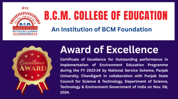 Awarded Certificate of Excellence